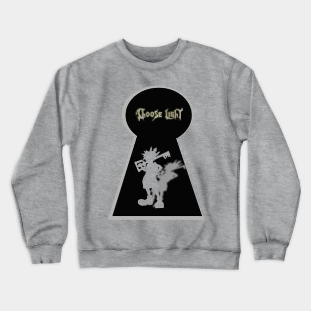 Kingdom Hearts - Choose Light (transparente) Crewneck Sweatshirt by José Ruiz